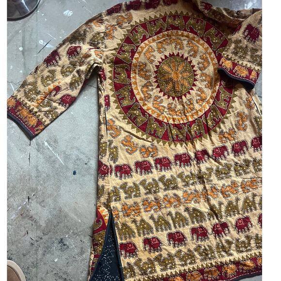 Vintage Quilted Jacket,, India, Mandala, Tapestry Coat, Smithsonian - Picture 1 of 9